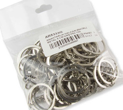 Anahtarlık Halkası Zincirli Metal 5 Cm Gümüş Pk:50 Kl:100 - Thumbnail