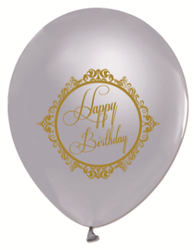  - Balon 1+1 Gold Elegant Strıpe Silver Pk:100 Kl:50