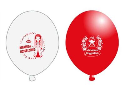 Balon 1+1 Kınamıza Hoşgeldiniz Basklı Pk:100 Kl:50