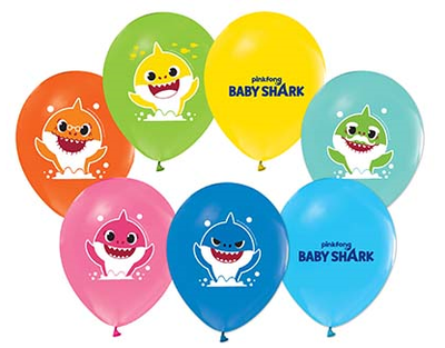 Balon 4+1 Baby Shark Pastel Pk:100 Kl:50