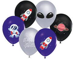  - Balon Astronot Uzay 4+1 Pastel Pk:100 Kl:50