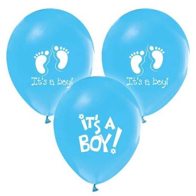 It's A Boy Baskılı Mavi Balon 12 inç (25x30 cm) 100’lü Paket