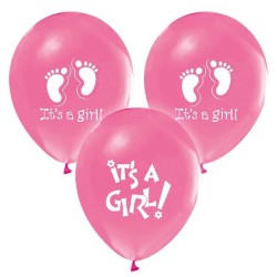  - It's A Girl Baskılı Pembe Balon 12 inç (25x30 cm) 100’lü Paket