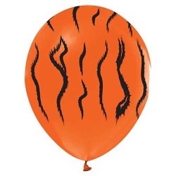  - 12 İnc Kaplan Baskılı Balon Turuncu 100'lü Pk.