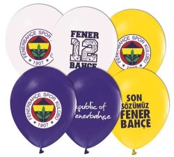  - Fenerbahçe Lisanslı Balon 12 inç (25x30 cm) 100’lü Paket