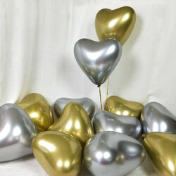 Balon Krom Parlak 16 İnc Kalp Altın Pk:50 Kl:60 - Thumbnail