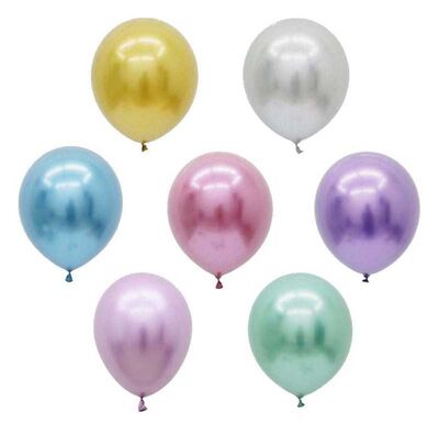 Balon Krom Parlak 16 İnc Karışık Renkli Pk:50-60