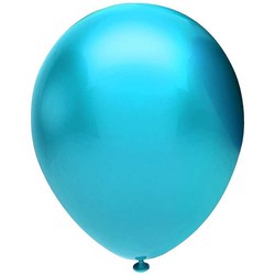  - Açık Mavi Metalik Balon 12 inç (25x30 cm) 100’lü Paket