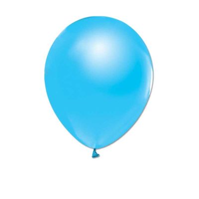 Açık Mavi Metalik Balon 12 inç (25x30 cm) 100’lü Paket