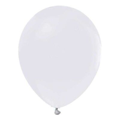Beyaz Metalik Balon 12 inç (25x30 cm) 20’li Paket