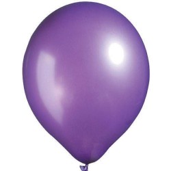  - Mor Metalik Balon 12 inç (25x30 cm) 100’lü Paket