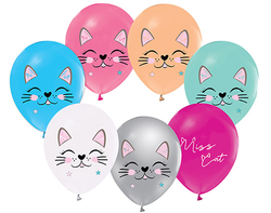  - Balon Mıss Cat 4+1 Pastel Pk:100 Kl:50