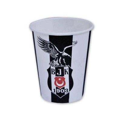 Beşiktaş Lisanslı Karton Bardak (200 cc) 8’li Paket