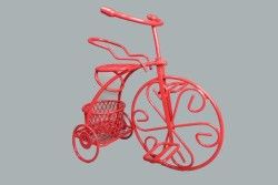 Sepetli Tel Bisiklet Kırmızı