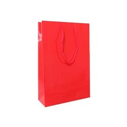  - Çanta Karton Küçük Boy Düz Renk Kırmızı12x17p25-30