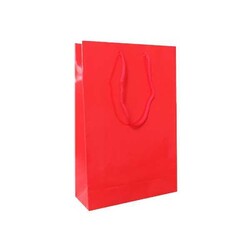  - Çanta Karton Küçük Boy Düz Renk Kırmızı12x17p25-30