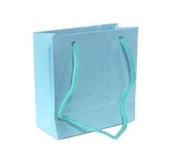  - Çanta Karton Minik Boy Düz Renk 11x11 Mavi Pk50-30
