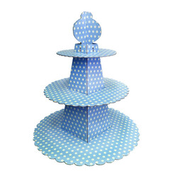  - Cup Cake Standı Piramit Model Puantiyeli Mavip1-60