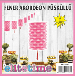  - Fener Akordiyon Püsküllü Pembe Pk:1 Kl:600