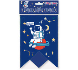 Flama Astronot Uzayda Kırlangıç Bayrak Pk:1-300 - Thumbnail
