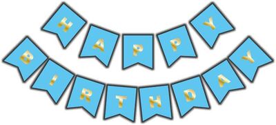 Flama Bayrak Happy Birthday Set Mavi Pk:1 Kl:300
