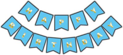 Flama Bayrak Happy Birthday Set Mavi Pk:1 Kl:300