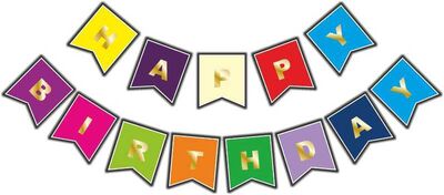 Flama Bayrak Happy Birthday Set Rengarenk Pk:1-300