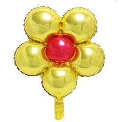  - Folyo Balon Çiçek Modeli Altın18 Inc 40cm Pk:1-200