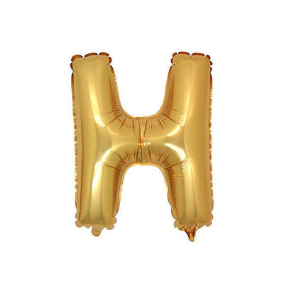 Folyo Balon Harf H Altın 16 Inc(40cm) Pk:1-500