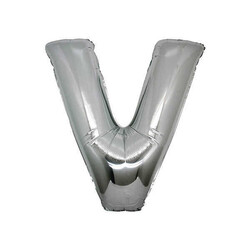  - Folyo Balon Harf V 40 İnc Gümüş P1-200