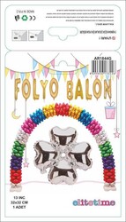 Folyo Balon Kalp Çiçek Modeli Gümüş 13ıncpk1 Kl400 - Thumbnail