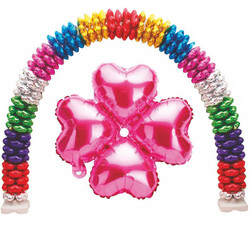 Folyo Balon Kalp Çiçek Modeli Pembe 13ıncpk1 Kl400 - Thumbnail