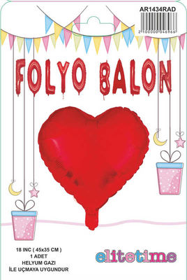 Folyo Balon Kalpli Kırmızı 18ınc Pk:1 Kl:200