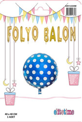 Folyo Balon Puantiyeli Mavi Pk:1 Kl:200 - Thumbnail