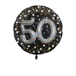  - Folyo Balon Sparklıng Bırthday 50 Yaş 81x81cmpk:1