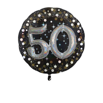 Folyo Balon Sparklıng Bırthday 50 Yaş 81x81cmpk:1