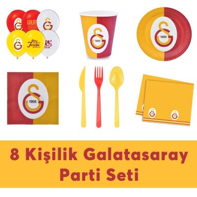 Galatasaray Doğum Günü Seti Eko Set 8 Kişilik