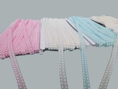 İnci Çiftli İpe Dizili Pembe 4mm