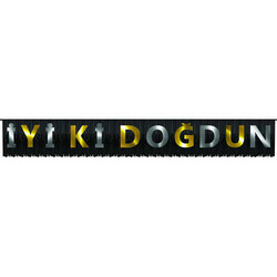  - İyiki Doğdun Banner Elegant Frınged Pk:1 Kl:24