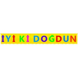  - İyiki Doğdun Banner Frınged Multıcolour Pk:1 Kl:24