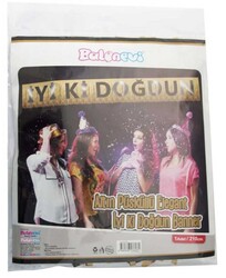  - İyiki Doğdun Banner Gold Frınged Pk:1 Kl:24