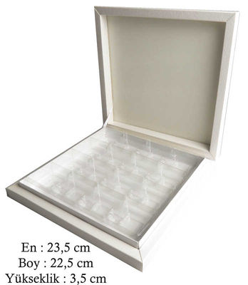 Kutu Çikolata Kutusu Karton 16 Lı Separatörlü Beyaz Pk:1 Kl:40