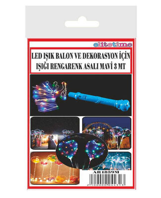 Led Işık Balon Ve Dekorasyon İçin Mavi Pk:1 Kl300
