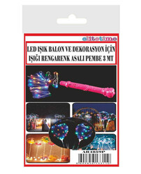 Led Işık Balon Ve Dekorasyon İçin Pembe Pk:1 Kl300 - Thumbnail