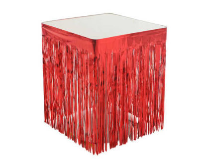 Masa Kenarı Eteği Ve Fonsüsü Metalize Kırmızı (350x70 cm) 1’li Paket