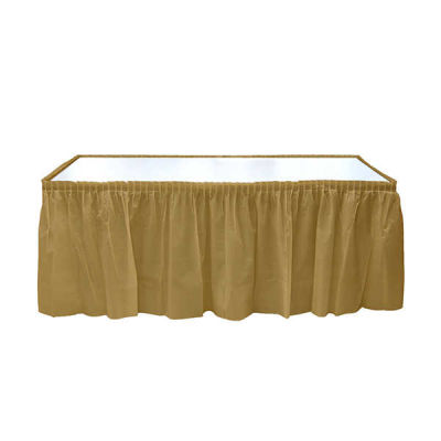 Plastik Masa Kenarı Eteği Altın (422x72 cm) 1’li Paket