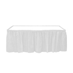  - Plastik Masa Kenarı Eteği Beyaz (422x72 cm) 1’li Paket