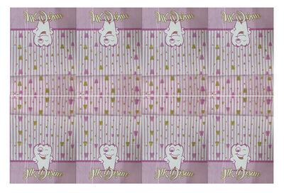 Masa Örtüsü İlk Dişim Pembe 120x180 Cm Pk:1-200