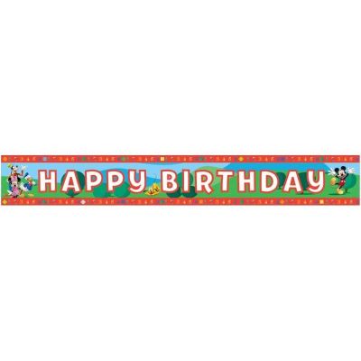 Mickey Club House Birthday Folyo Banner