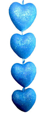 Orta Süs Kalp Sarkık Mavi 12li Pk1 Set- Kl50